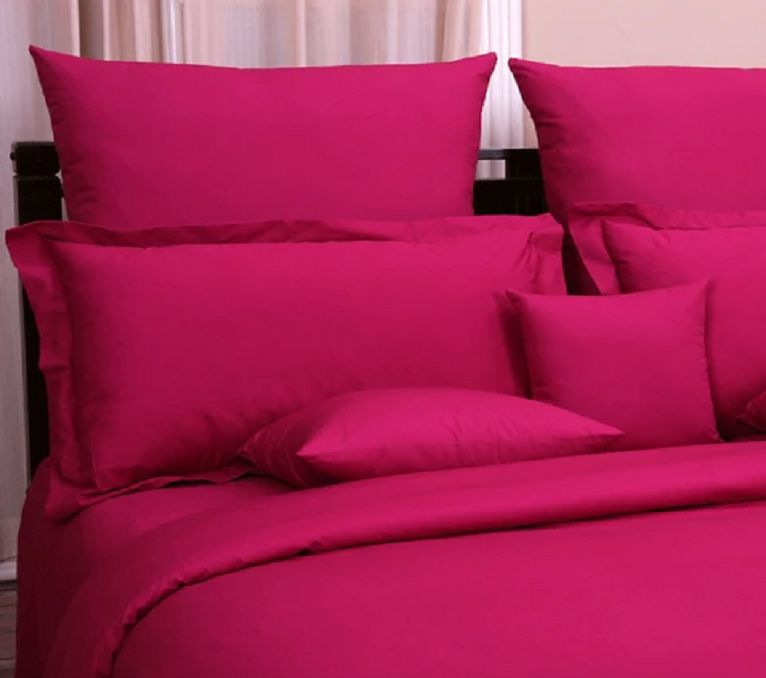 Deep-Pink-Bed-Sheet-with-2-Pillows