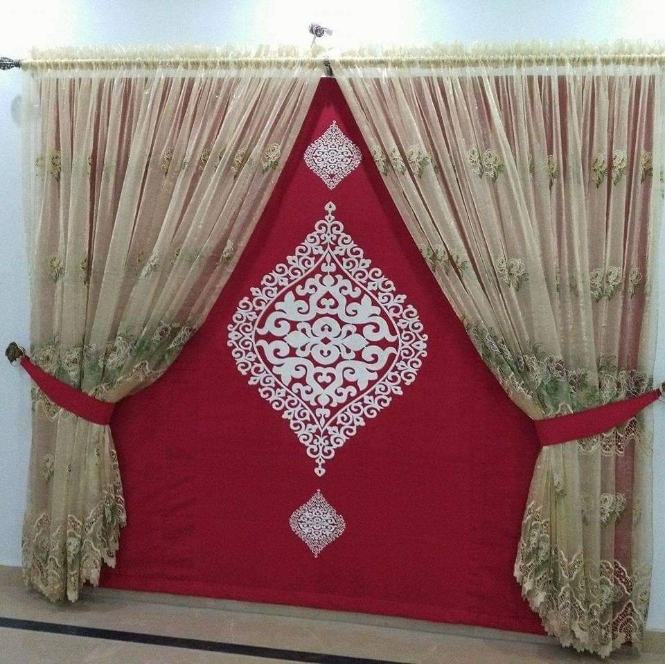 Net Embroidered Curtains For Sale In Pakistan