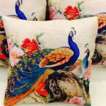 Peacock Print Cushions