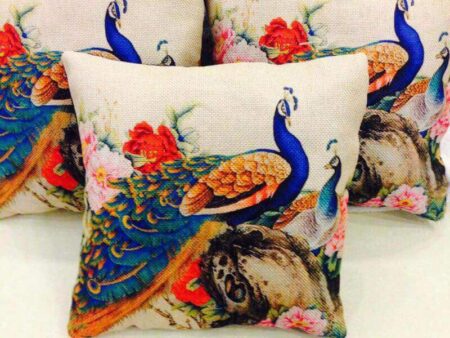 Peacock Print Cushions