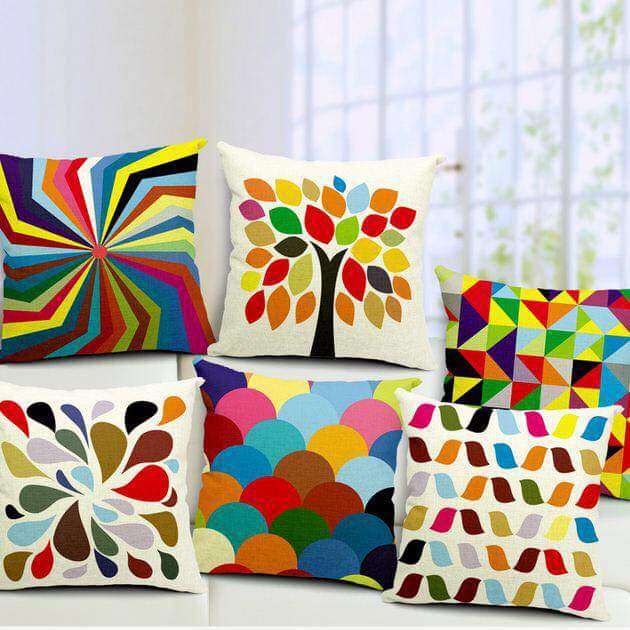 Rainbow Color Printed Cushions