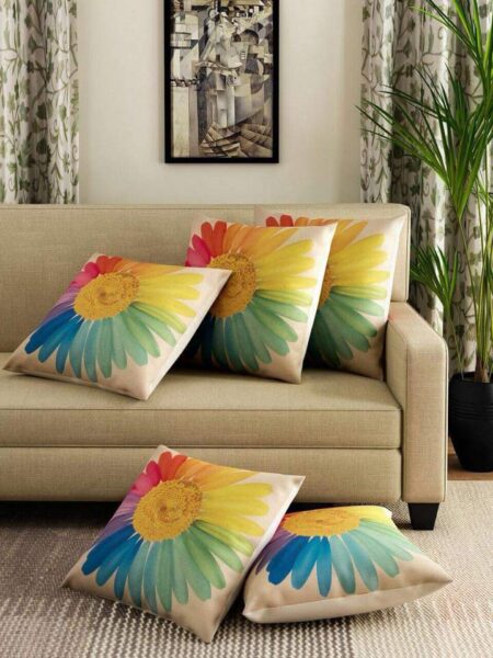 Sun Flower Print Cushions
