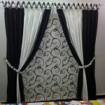 White Black Stylish Curtains