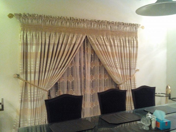 Yellow Printed Curtains for Sale