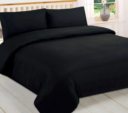 Plain Black Bed Set