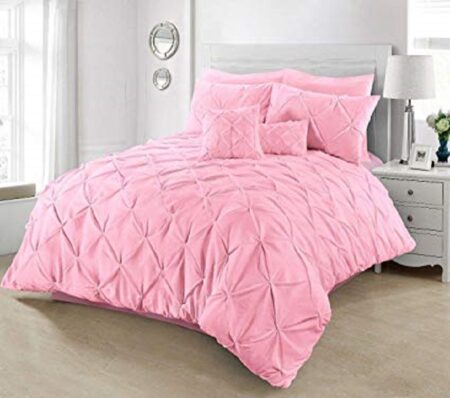 Diamond Baby Pink Duvet Cover Set 8PCS