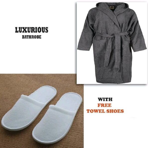 Grey Bathrobe for Women ( 4 PCS Set )