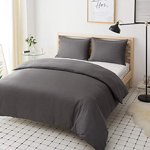 Plain Grey Bed Sheets With 2 Pillow Covers, Grey King Size Bed Sheets