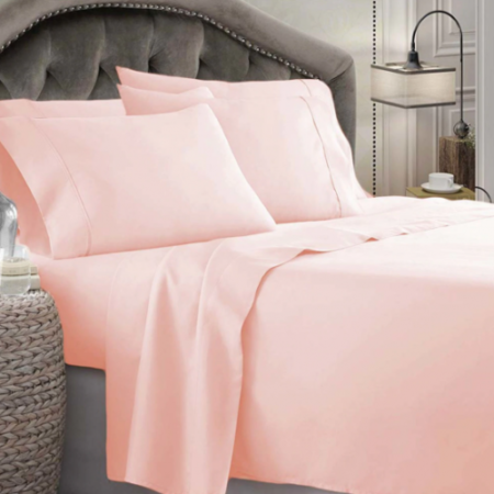 Plain Tea Pink Bed Sheets
