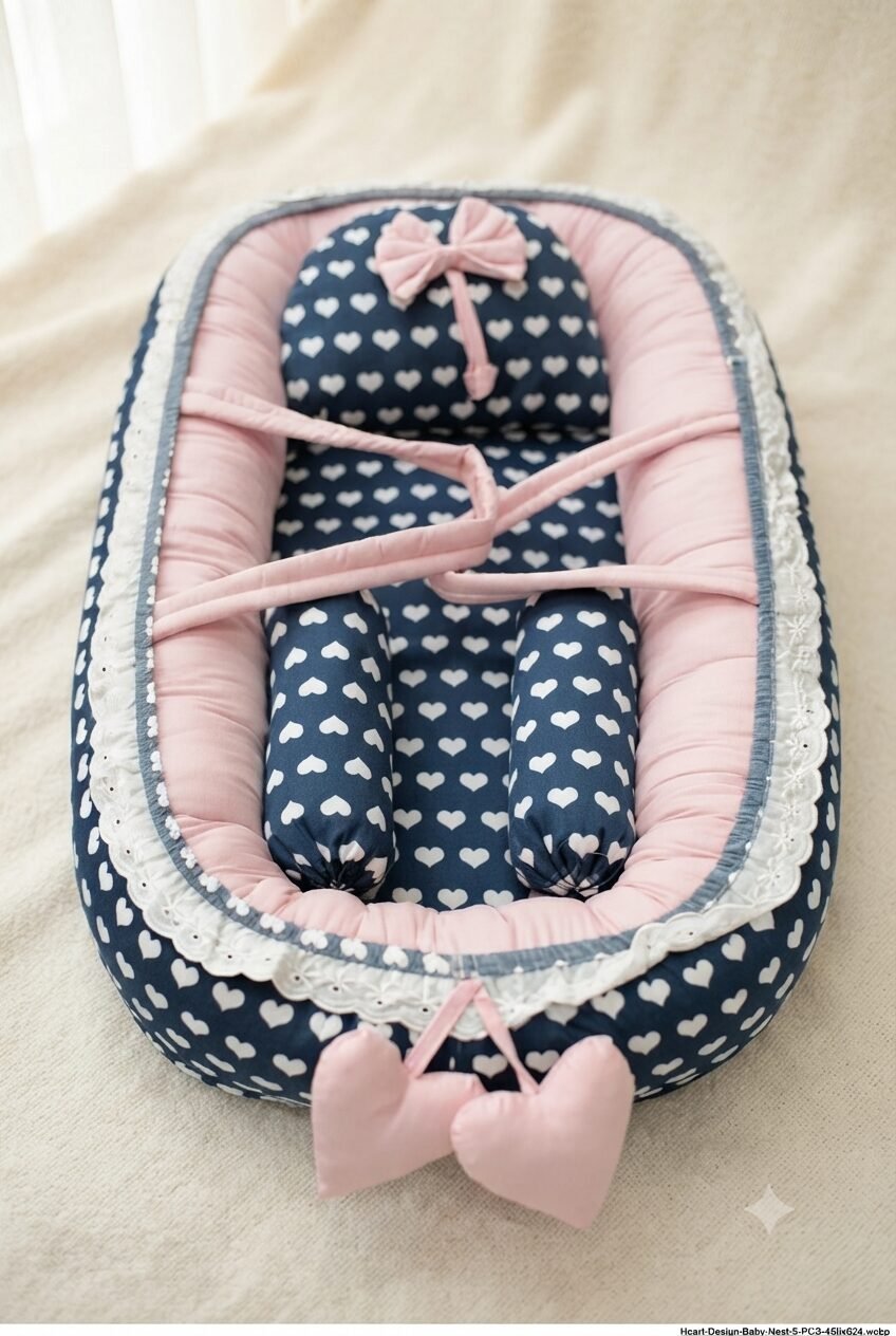 Heart Design Baby Nest – 5 PCS Heart Design Baby Nest – 5 PCS