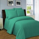 Light-Green-Bed-Sheet-With-2-Pillows