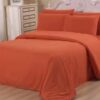 Tomato Bed Sheet With 2 Pillows