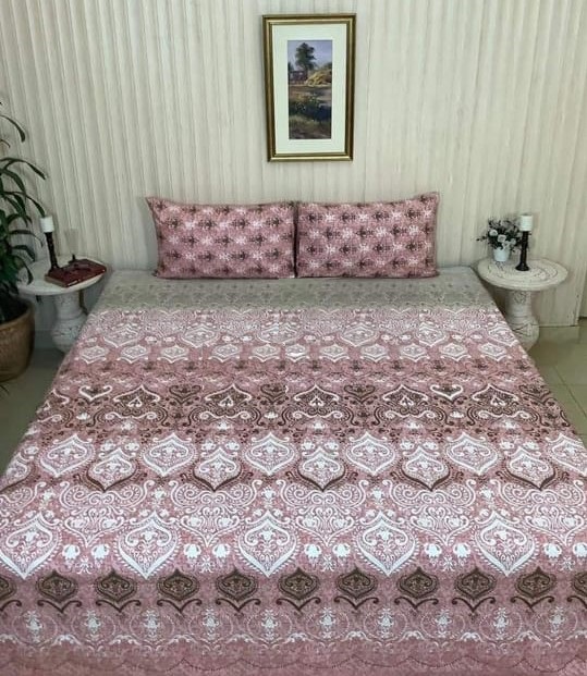 Pinkish Printed Comforter Set ( 6 PCS – 8 PCS )