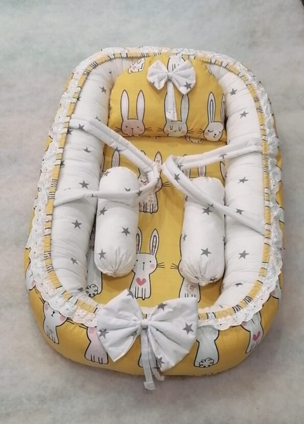 Yellow Rabbit Design Baby Nest - 5 PCS