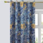 Blue Print Curtains for Window and Door 66 X 90 Inches Each ( Set Of 2 Pieces ) 1