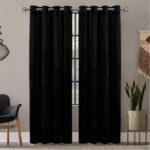 Black Velvet Curtains Premium Quality ( Set of 2 Pcs )