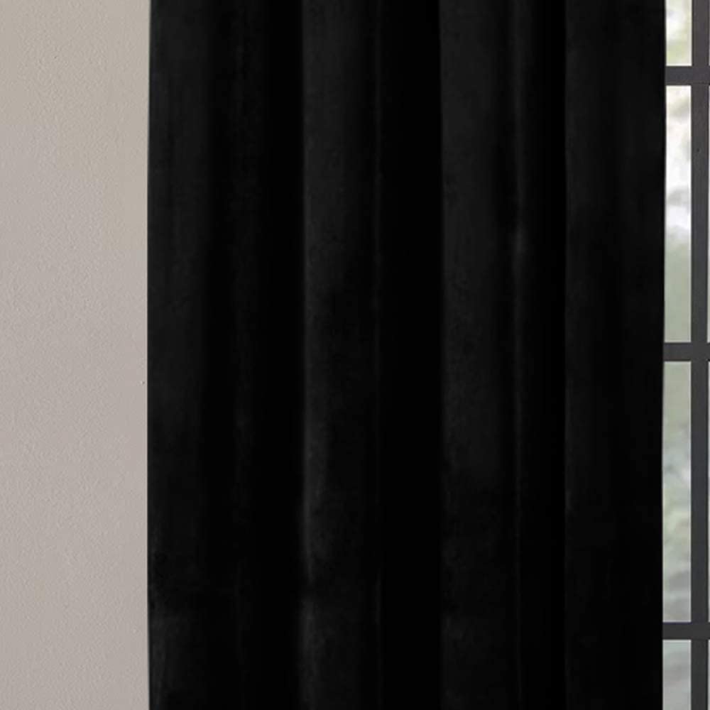 Black Velvet Curtains Premium Quality ( Set of 2 Pcs ) (4)