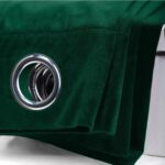 Green Velvet Curtains Premium Quality ( Set of 2 Pcs )