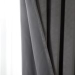 Grey Velvet Curtains Premium Quality ( Set of 2 Pcs )