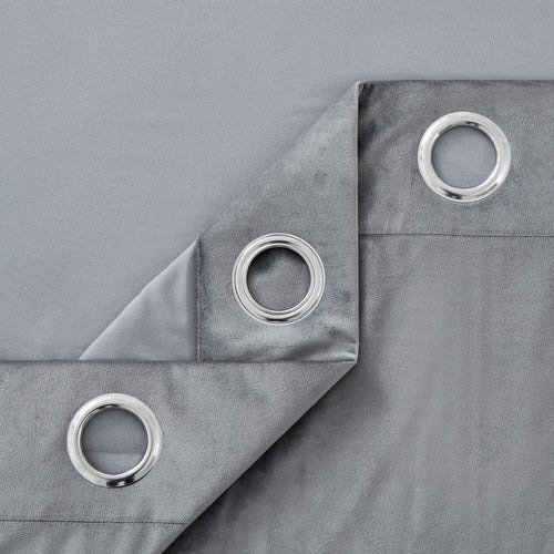 Grey Velvet Curtains Premium Quality ( Set of 2 Pcs ) (4)