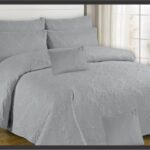 Light Grey Embossed Bed Sheet – 3 Pcs