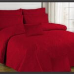 Red Rose Embossed Bed Sheet – 3 Pcs