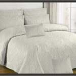 White Embossed Bed Sheet – 3 Pcs