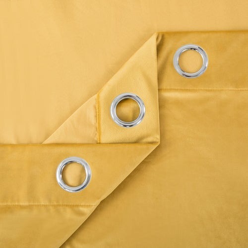 Yellow Velvet Curtains Premium Quality ( Set of 2 Pcs ) (3)