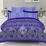 Blue Printed Comforter Set ( 6 PCS – 8 PCS )