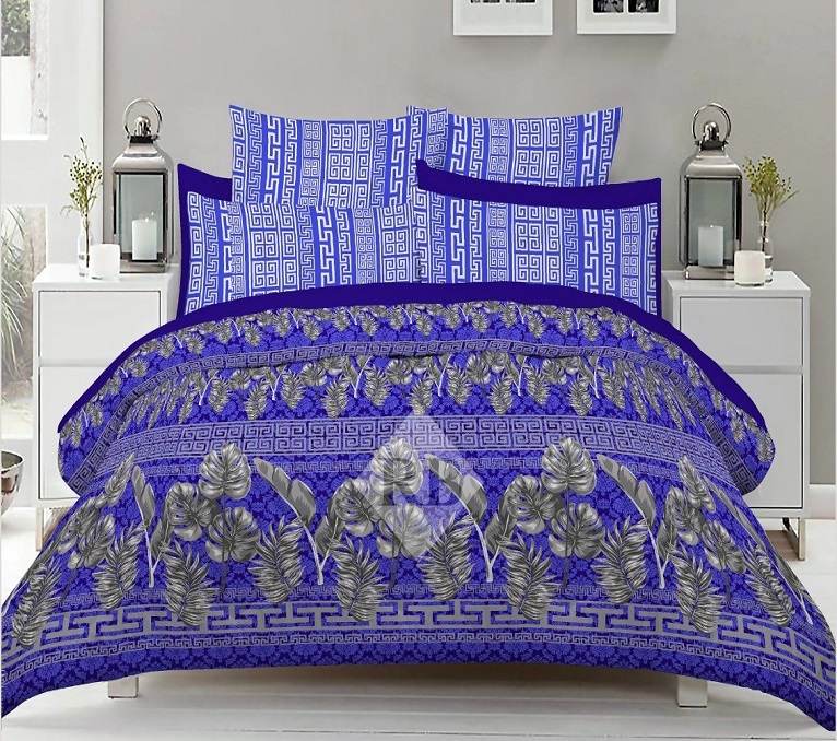 Blue Printed Comforter Set ( 6 PCS – 8 PCS )