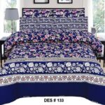 Blue White Printed Comforter Set ( 6 PCS – 8 PCS ) (2)