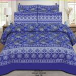 Dark Blue Printed Comforter Set ( 6 PCS – 8 PCS )