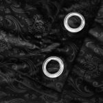 Embossed Black Velvet Curtains Premium Quality ( Set of 2 Pcs )