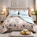 Flower Printed Comforter Set ( 6 PCS – 8 PCS )