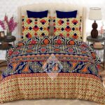 Yellow Printed Comforter Set ( 6 PCS – 8 PCS )