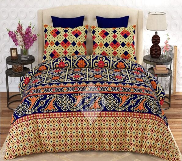 Yellow Printed Comforter Set ( 6 PCS – 8 PCS )