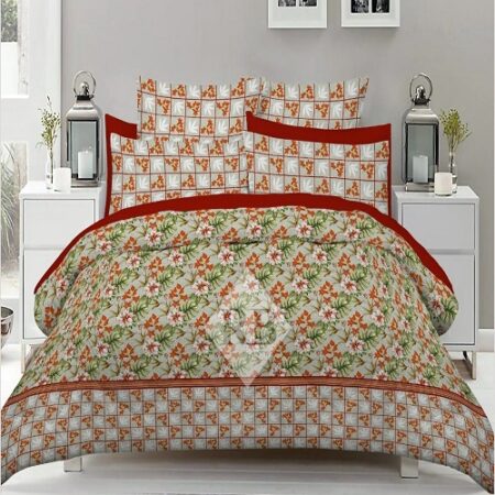 Red Printed Comforter Set ( 6 PCS – 8 PCS )