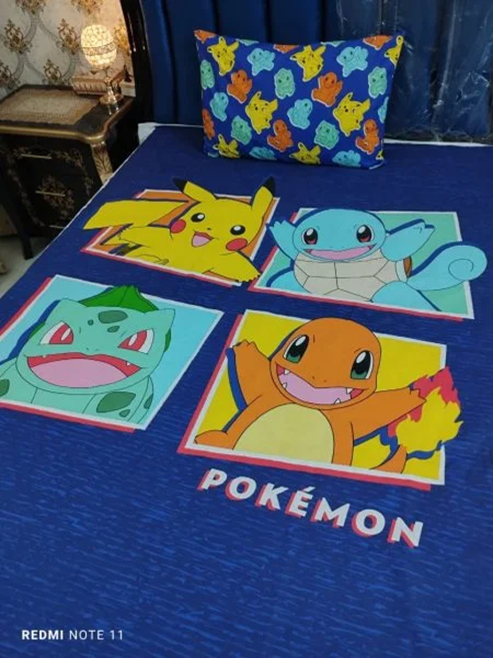Pikachu Character Kids Bed Sheet