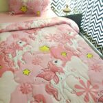 Pink Fly Horses Kids Bed Sheet