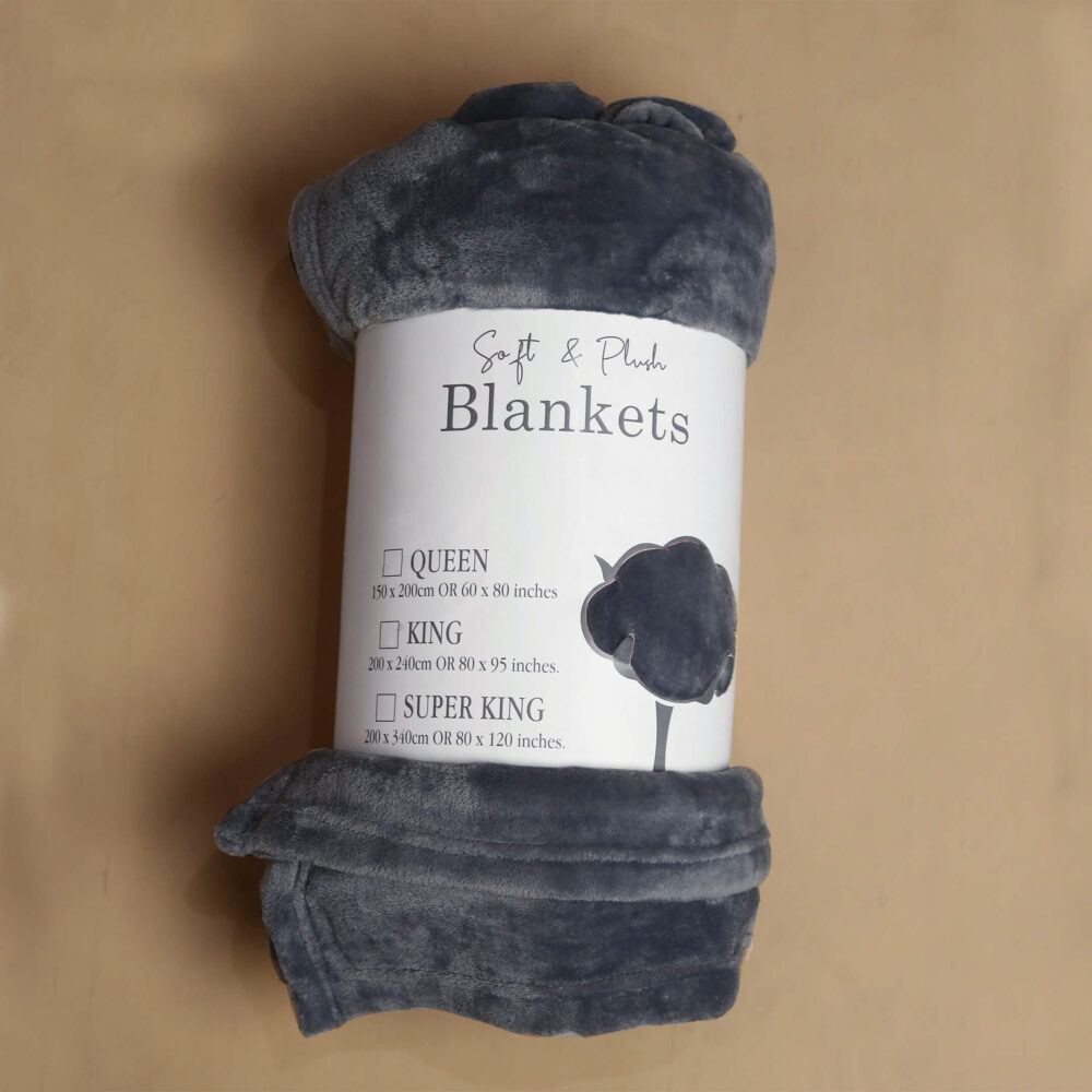 Grey Fleece AC Blankets (2)