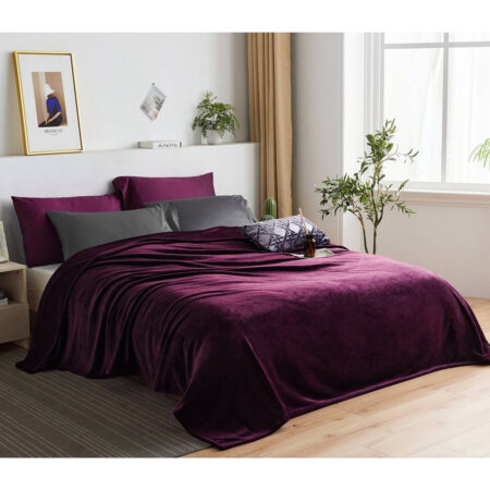 Purple Fleece AC Blankets