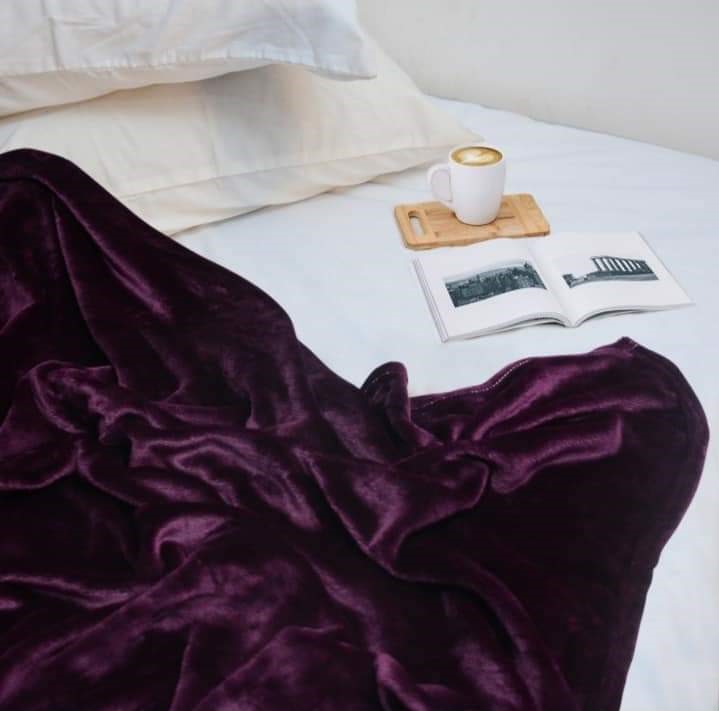 Purple Fleece AC Blankets