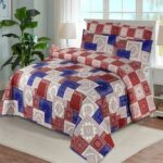 Box Printed Bedding With 2 Pillow Covers