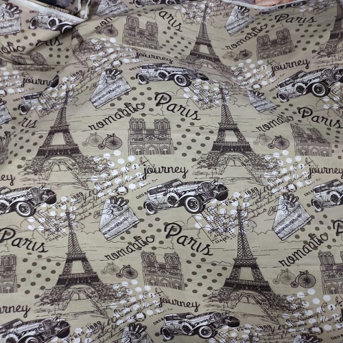Eiffel Tower Kids Bed Sheet With 2 Pillow Covers