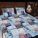 English Printed Sheet With 2 Pillow Covers
