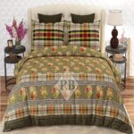 Lining Printed Bed Sheet With 2 Pillow Covers