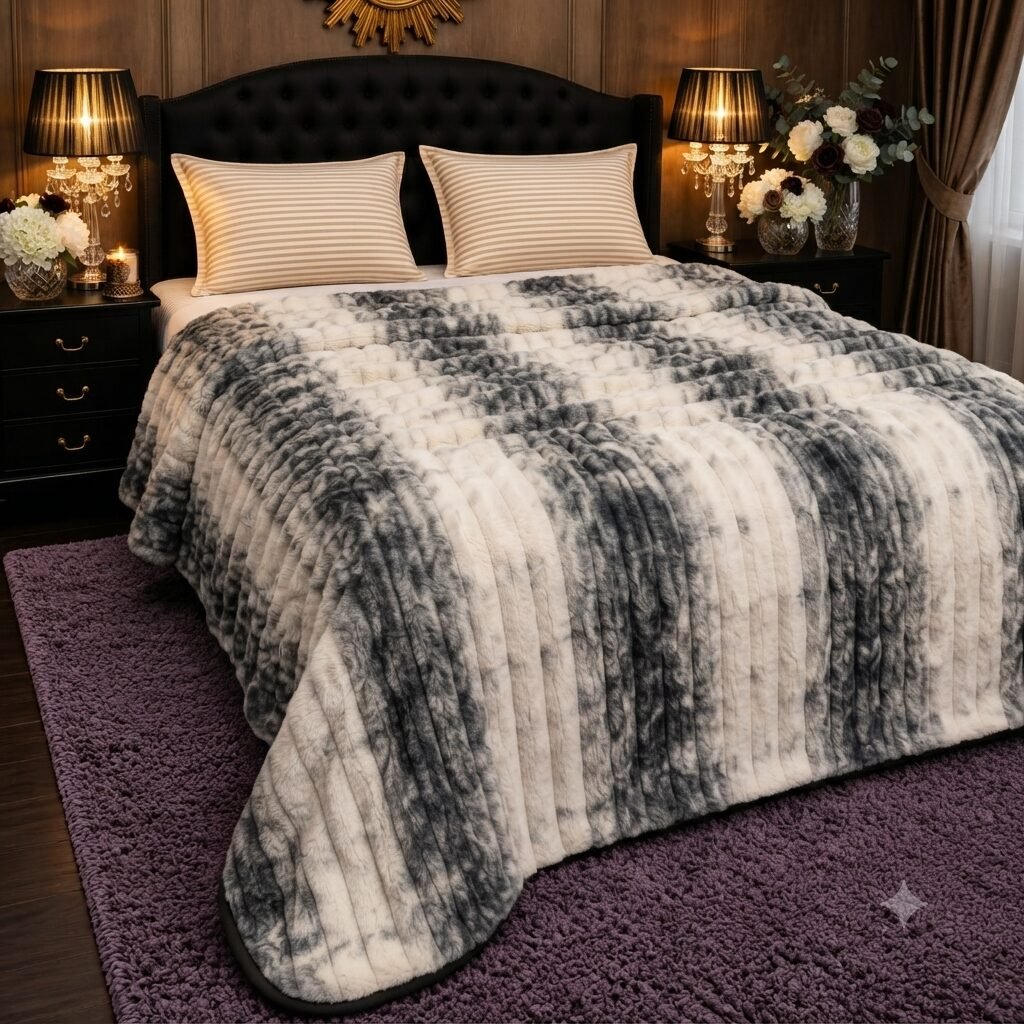 Premium Luxury Plush Comforter – Silver Marble Premium Luxury Plush Comforter – Silver Marble