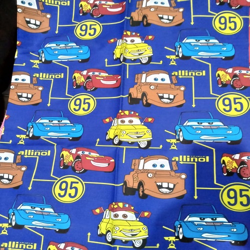 Cars Blue Kids Bed Sheet