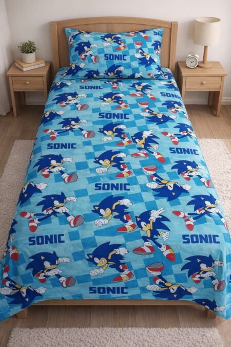Sonic the Hedgehog Character Kids Bed Sheet
