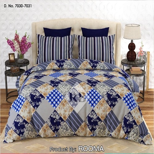 Printed Box Bedding Set With 2 Pillow Covers